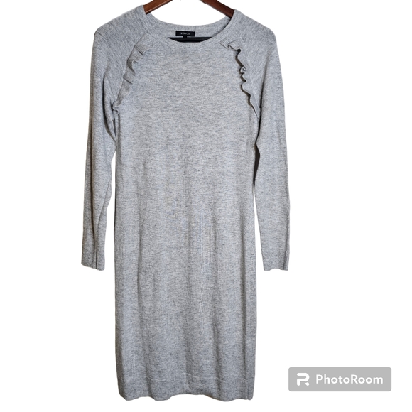RW & Co Women's Wool Blend Ruffle Sweater Dress Size S - Picture 1 of 5